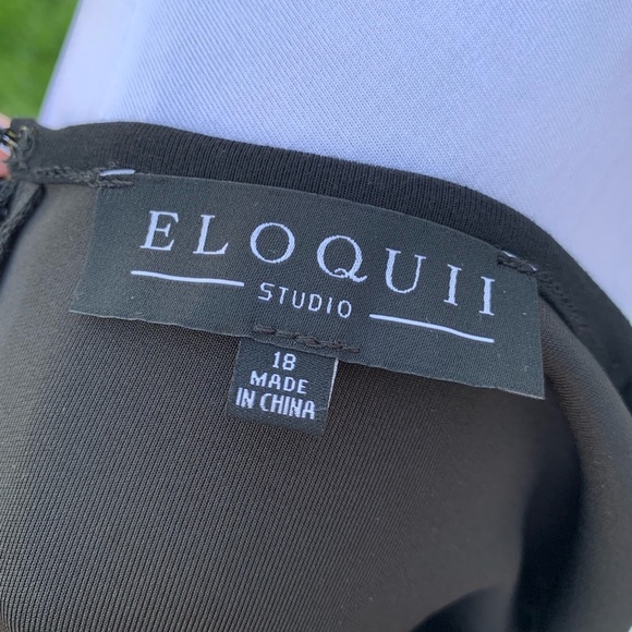 Eloquii -  Black Feather Dress - Size 18 NWT - Picture 3 of 5